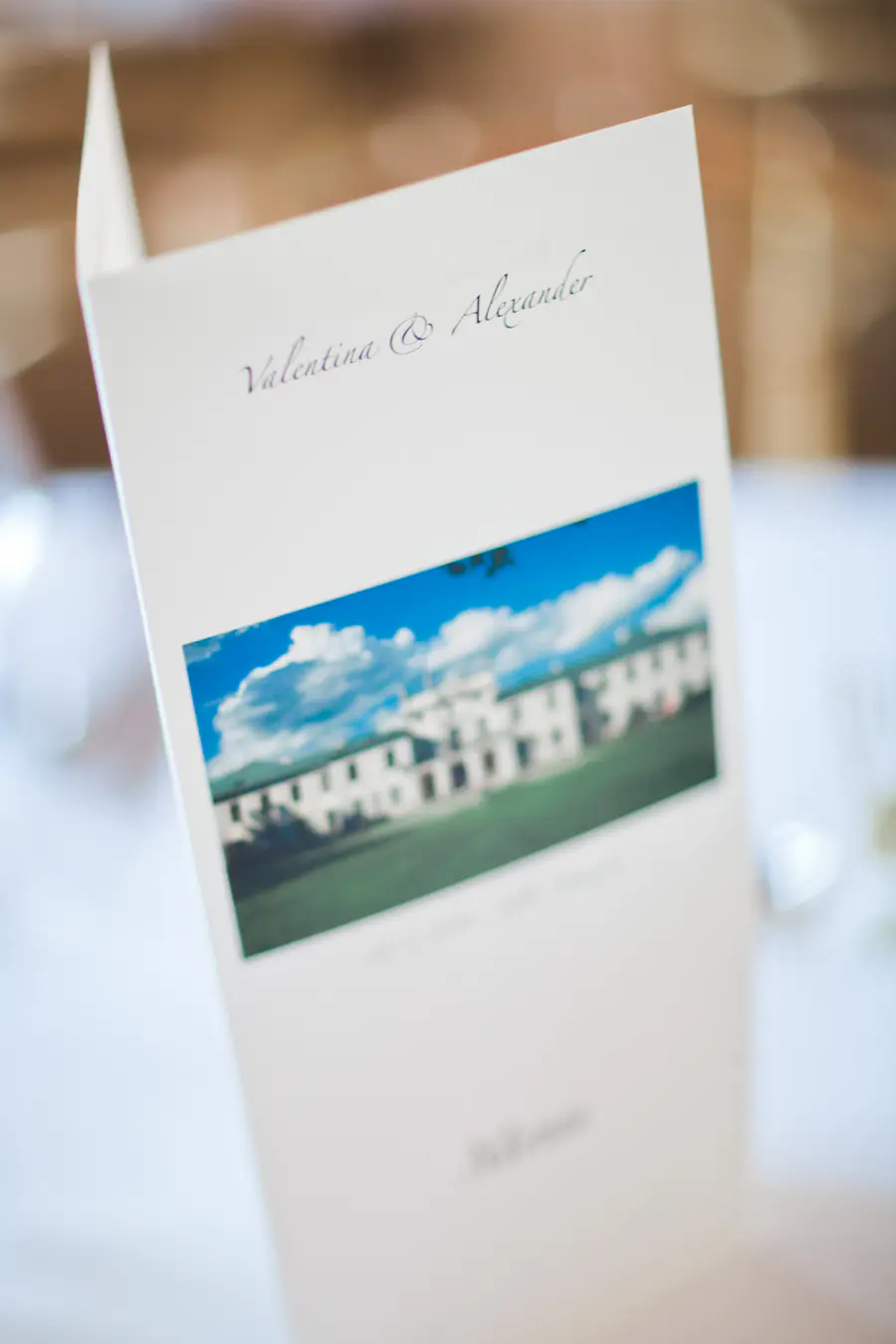 paper menu on the table