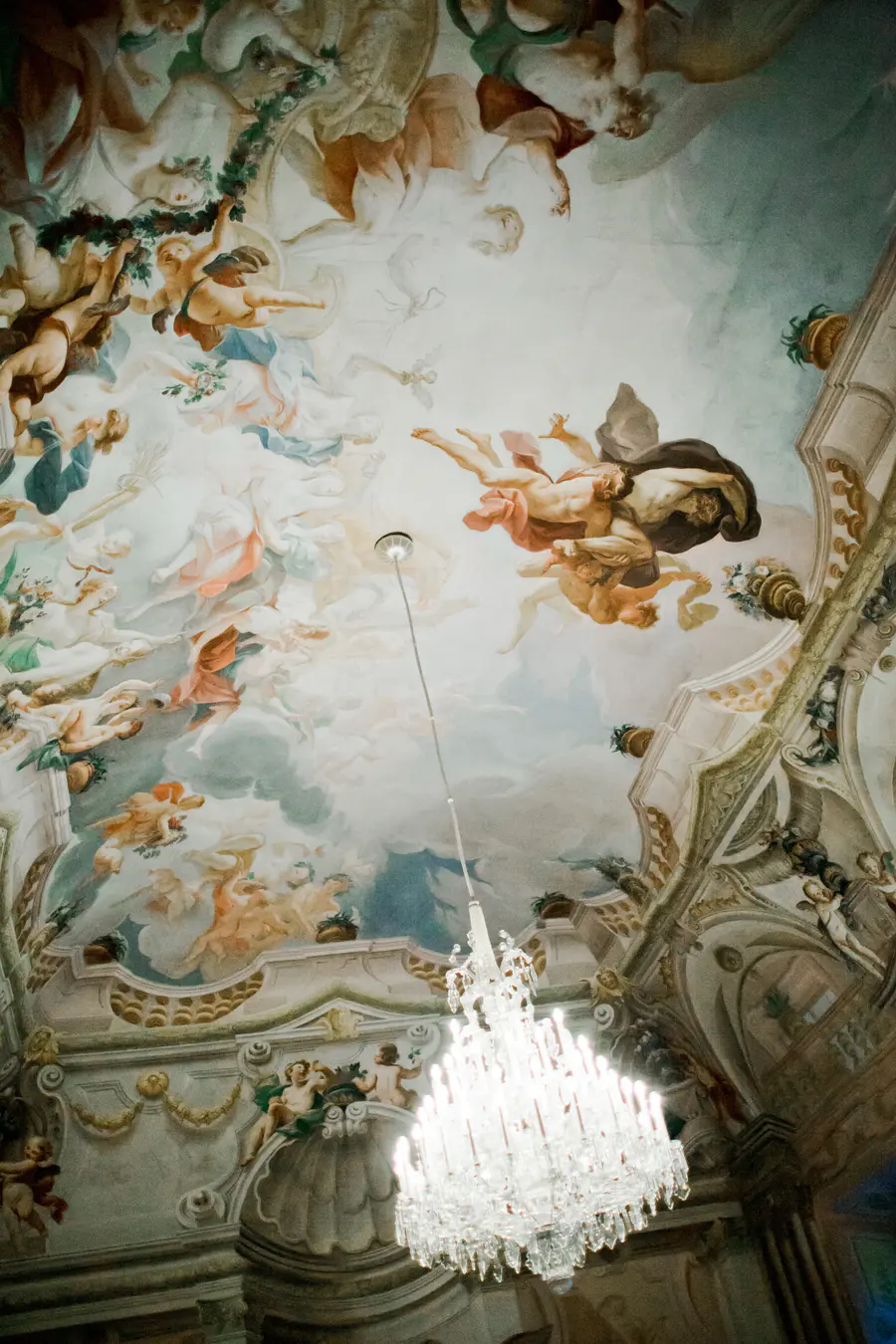 decorated ceiling at Schloss Hetzendorf