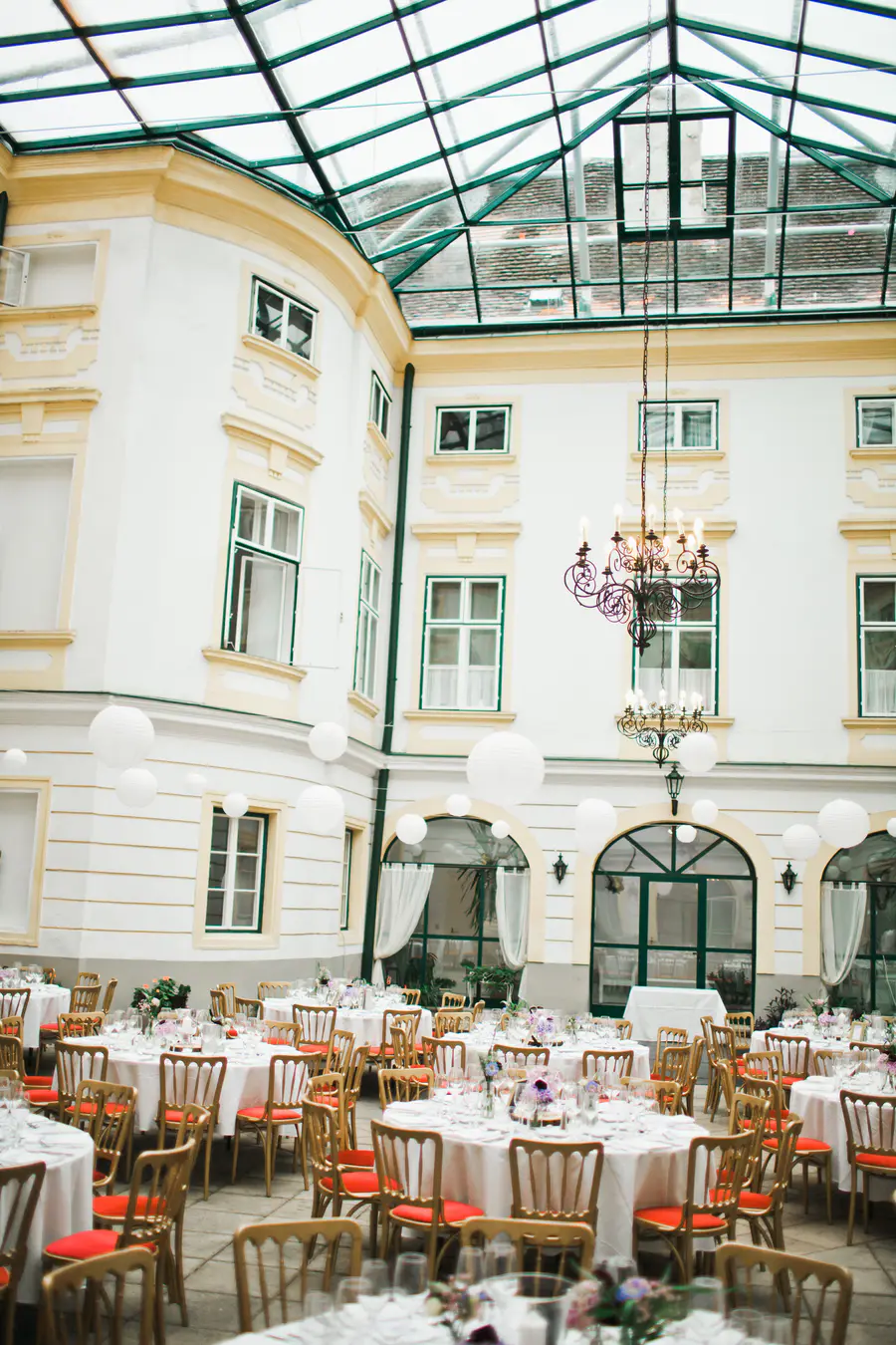 Wedding tables at Schloss Margarethen am Moos