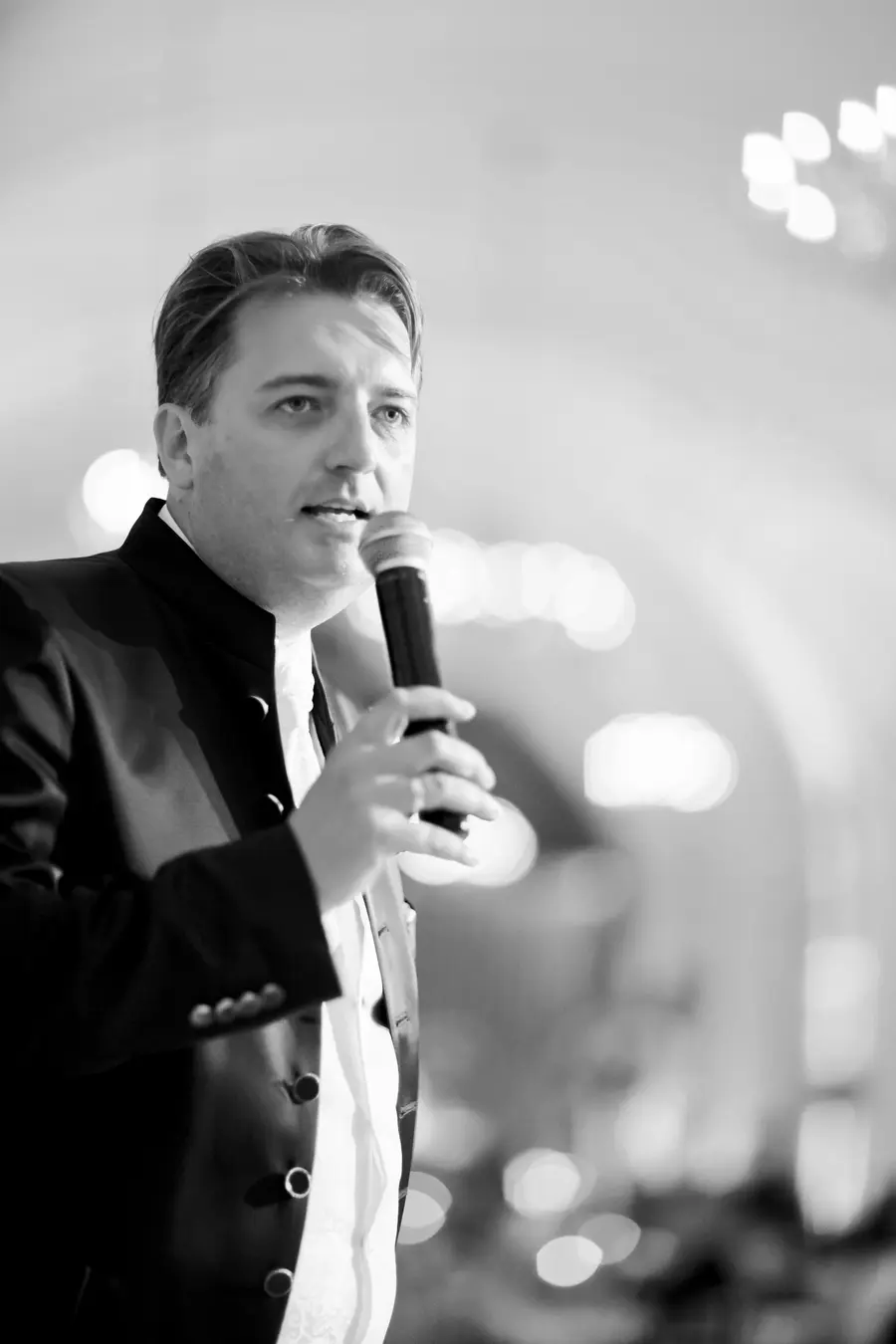 Groom having his speech